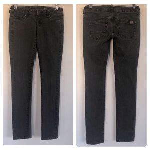 MNG by Mango Skinny Jeans in Black Wash, Size 2